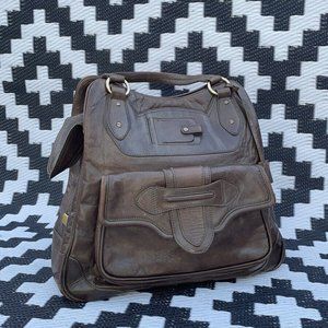 Derek Lam Vintage Women's Brown Leather Casual Bookbag Shoulder Bag